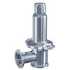 Spring-loaded safety valve Type 2380 stainless steel/FKM adjustment range 0,4 - 16 barg Tri-clamp inlet DN25 outlet DN32